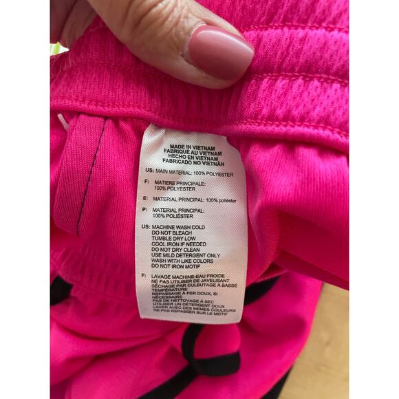 NWT Adidas Pink Climate Performance Shorts Elastic Waist Drawstring Large - Picture 7 of 7